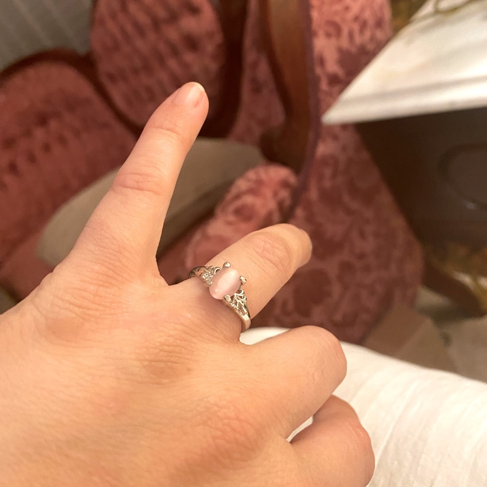 Light Pink Cat’s Eye Ring